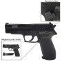 THE REPLICANT Pack Airsoft Pistolet Navy Gun à Ressort/Couleur: Noir/Matières: Plastique Haute Résistance et Métal/Puissance 0.5