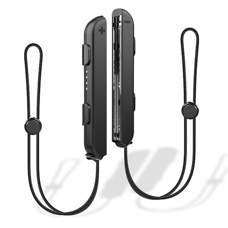 Freaks and Geeks Paire de Dragonnes pour Joy-Con - Rail Métal - Noir