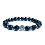 Felicidade Bracelet en obsidienne noire avec arbre de vie - Perles Semi-Précieuses de 8mm