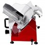 Trancheuse à Jambon Électrique 250 mm – Épaisseur Réglable 0 à 12 mm – Puissance 150W – Design Rouge Élégant – Idéale Viande, Ch