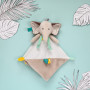 BABY NAT' - Peluche Bébé Doux - Collection Cacahuète - Doudou et Confortable - Taille Moyenne 30 cm - Couleur Gris Élégant et Te