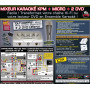 Pack Karaoké KPM Mixeur + 2 DVD + Micro + Adaptateur RCA/HDMI + Câble HDMI 1.5M - Tubes D'Aujourd'hui 2018 & 2019