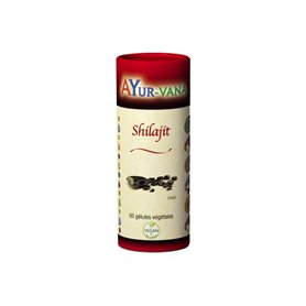 Shilajit AYur-vana - Extrait titré à 20% d'acide fulvique - 60 gélules - Energisant