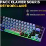 Pack Gamer 2 en 1 - THE G-LAB - COMBO HYDRO - Souris filaire - Clavier filaire - Gris/Noir - RGB