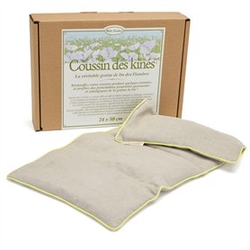 Mille Oreillers Coussin des Kinés ® - Graines de Lin - 24 x 50 cm - Lombaires