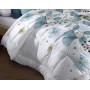 Le linge de Jules Couette Microfibre 220x240 - Imprimée Double-Face - 550 grs/m2 - Bloom