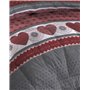 Le linge de Jules Couette Microfibre 220x240 - Imprimée Double-Face - 550 grs/m2 - Cœurs Rouge