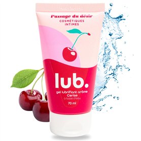 Passage du désir | Lubrifiant intime gourmand aromatisé à base d'eau | Lub gourmand compatible préservatifs (Cerise)