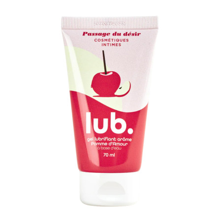 Passage du désir | Lubrifiant Intime À L'eau | Lubrifiant | Lub Gourmand Compatible Préservatifs (Pomme d'Amour) 70ml