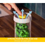 PIKA | Lot de 2 bocaux sous vide en verre 1,5L | Couvercle avec mise sous vide intégrée | Boîte de rangement alimentaire herméti