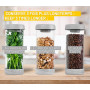 PIKA | Lot de 2 bocaux sous vide en verre 1,5L | Couvercle avec mise sous vide intégrée | Boîte de rangement alimentaire herméti