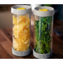 PIKA | Lot de 2 bocaux sous vide en verre 1,5L | Couvercle avec mise sous vide intégrée | Boîte de rangement alimentaire herméti