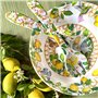 Les Jardins de la Comtesse - Couverts à salade en Mélamine - Capri - 33 cm - Citrons jaunes - Service de Table de la Vaisselle Q
