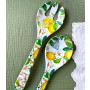 Les Jardins de la Comtesse - Couverts à salade en Mélamine - Capri - 33 cm - Citrons jaunes - Service de Table de la Vaisselle Q