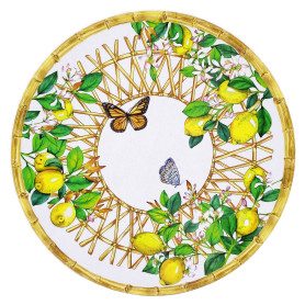 Les Jardins de la Comtesse - Plat de Présentation Rond en Mélamine - Capri - 35