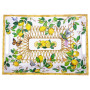 Les Jardins de la Comtesse - Grand Plateau à Service Rectangulaire avec des poignées en Mélamine - Capri - 50 cm - Citrons jaune