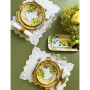 Les Jardins de la Comtesse - Petit Plateau rectangulaire en Mélamine - Citrons jaunes - Gateaux/Cake - Plat Long de Présentation