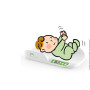 Little Balance - Pèse-bébé Happy Baby Soft USB - Sans pile - rechargement USB - 20 kg / 5 g