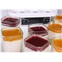 LITTLE BALANCE 8558 Kit 9 pots de yaourts, 9 Verrines en verre 145 ml avec couvercle à clipser, pour tous vos desserts, amuse-bo