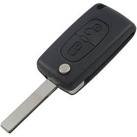 Clé Plip 2 Boutons Compatible pour Peugeot 3008 5008 modèle CE0523 Lame avec rainure Coque boitier de Télécommande @Pro-Plip