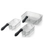 SENYA Friteuse électrique cuve amovible inox 5L, grande capacité, 3 paniers amovibles, 2000W, Family Fryer, SYCK-DF009, Argent
