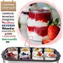 SPECIAL-DAY Lot de 24 pot de yaourt en verre avec couvercles hermetique | verrine pour tout yaourtière |petit pots bebe longue c