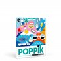 poppik Poster EDUCATIF Stickers 4 Saisons - Puzzle Enfant Créatif Décoratif à Gommettes Autocollantes Repositionnables - Cadeau 