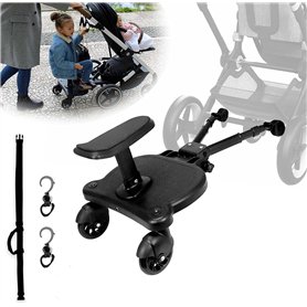 HELLO HIPPO® Planche pour poussette universelle Planche poussette avec siège- Accessoire pour poussette - Adaptateur pour pousse