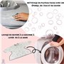 Hello Hippo® Kit 2 bavoirs et plateau de diversification imperméables gris à motif pour chaise haute bébé - Bavoirs + plateau d’
