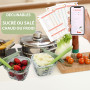 HELLO HIPPO® Lots de 6 Petit Pots en verre Bébé 180ml - Idéaux pour Compotes, Purées et Fruits, Hermétiques et Pratiques avec Gr