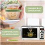 HELLO HIPPO® Lots de 6 Petit Pots en verre Bébé 180ml - Idéaux pour Compotes, Purées et Fruits, Hermétiques et Pratiques avec Gr