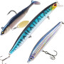 Pack de 3 Leurres de Pêche en Mer - Souple