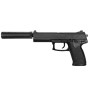2EAGLE Pistolet Airsoft MK23 avec Silencieux factice-modèle à Ressort (Spring)-armement Manuel/Mode Coup par Coup-Couleur: Noir