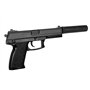 2EAGLE Pistolet Airsoft MK23 avec Silencieux factice-modèle à Ressort (Spring)-armement Manuel/Mode Coup par Coup-Couleur: Noir 