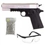2EAGLE Pack Airsoft Pistolet modèle Colt 1911 Bicolore à Ressort/matière: Plastique Haute résistance et Culasse métal/Puissance
