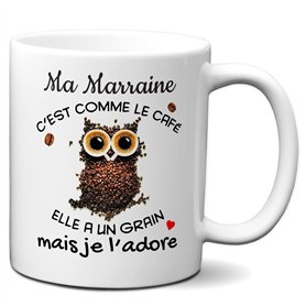 L'Esprit Des Anges Tasse Mug Cadeau Marraine Comme le Café Original Baptême Anniversaire Humour
