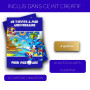 RXLITE NOUVEAUTE 2024 Kit créatif participatif premium de 20 Cartes d'invitation anniversaire à gratter thème Sonic Hérisson en 