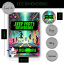 RXLITE Kit créatif premium trampoline lot complet avec carte, stickers à gratter, enveloppes, design fluo et personnalisation po