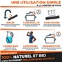 KAMPAI Charbon Actif Eau x4 | Filtre 2.5L à 3L / Baton | Binchotan Gros calibre | Purificateur Vegetal Bio - Recharge Carafe fil