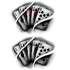 x3 Tatouage Éphémère jeu de cartes - 1 lot de 3 Feuilles de tatouage temporaire | Bras