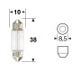 Lot 2 Feux de position carré blanc, Livré AVEC ampoule 12V, Feu gabarit remorque 66 x 62mm