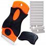 Grattoir Plaque Vitrocéramique - Grattoir Vitre - Kit Raclette Universel Et 10 Lames De Rechanges - Pratique Et Simple D’Utilisa