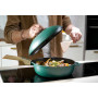 COOKUT - La Fabuleuse poêle 8 en 1 – Un seul ustensile qui remplace poêle, casserole, sauteuse, cocotte - Avec 2 poignées amovib