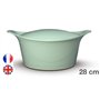 COOKUT Cookut - L'incroyable Cocotte 28 cm avec poignée en métal et manique assorties - Sauge