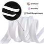 MARKETIFAR Lacets Blancs pour Baskets-4 Paires Lacet Blanc-Lacet Chaussure-Parfait pour Converse Haute-Lacets blancs plats-150 c