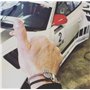 MARGGOT - Bracelet Gearbox Vintage Gulf Steve McQueen en Argent vieilli- Bracelet Homme & Femme - Résistant à l'Eau - 20 mm