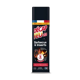 DECAPFOUR Feu Barbecue & Inserts | Mousse Active | Élimine Suie & Graisse Brûlée | Agit en 5 min | Fabriqué en France | Aérosol