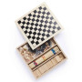 ANTEVIA Matériaux Assortiment 4 Jeux de société Voyage : Mikado - Échecs - Dames et Dominos avec Boite de Rangement Plus DE 10 M