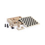 ANTEVIA Matériaux Assortiment 4 Jeux de société Voyage : Mikado - Échecs - Dames et Dominos avec Boite de Rangement Plus DE 10 M