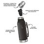 TEMPERA Thermos à maté - 1L | Double Paroi Acier inoxydable, Sans BPA | Calebasse/Gobelet 240ml intégrée | Garde le chaud 24h, F